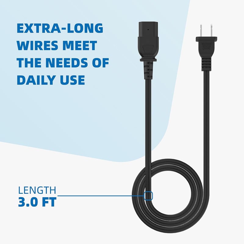 Xinxinlin Pot Power Cord Compatible with 6 Quart Crock-Pot Express Multi Cooker SCCPPC600-V1, for Instant Pot, Rice Cooker Crock Pot Power Cord - Image 2
